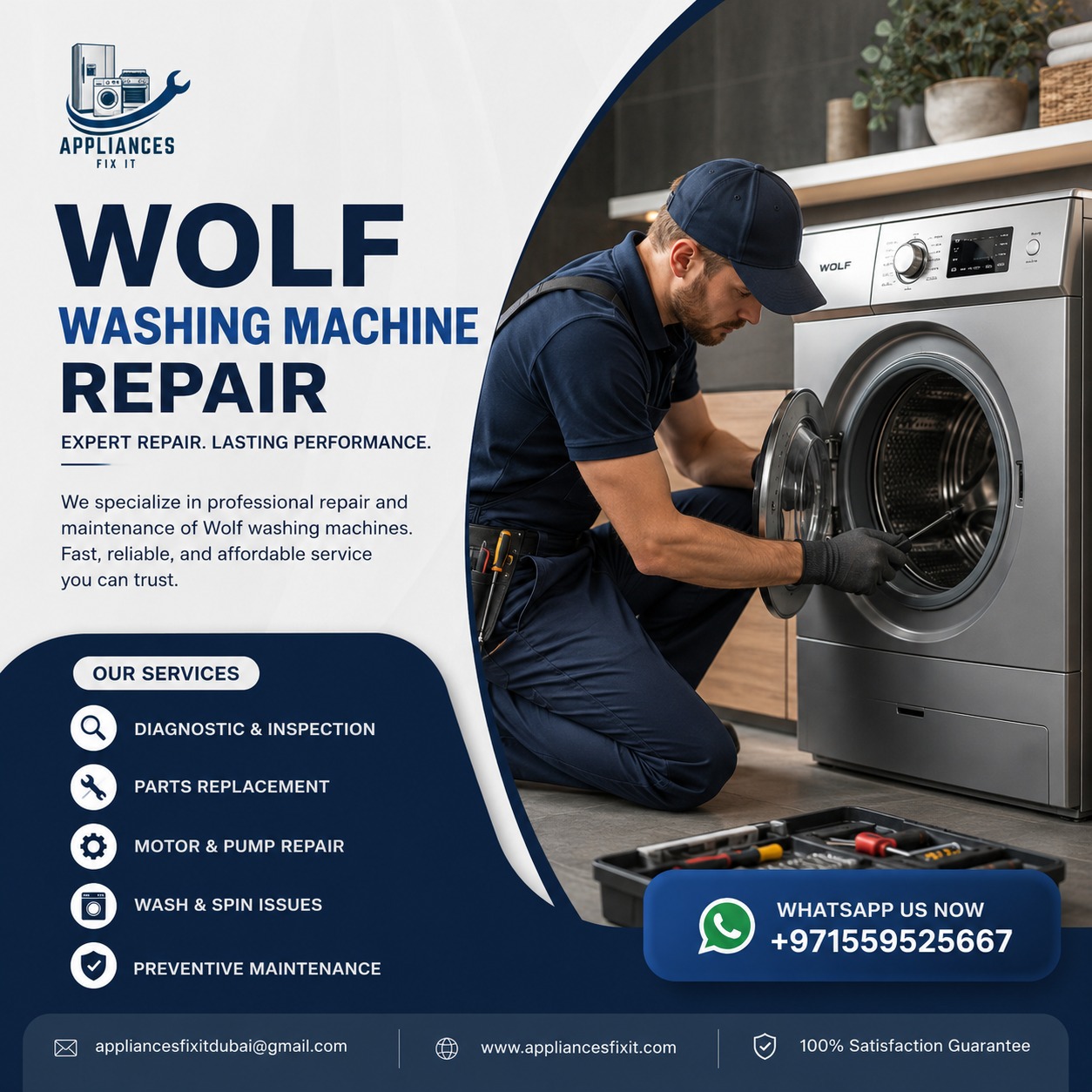 wolf washing machine repair