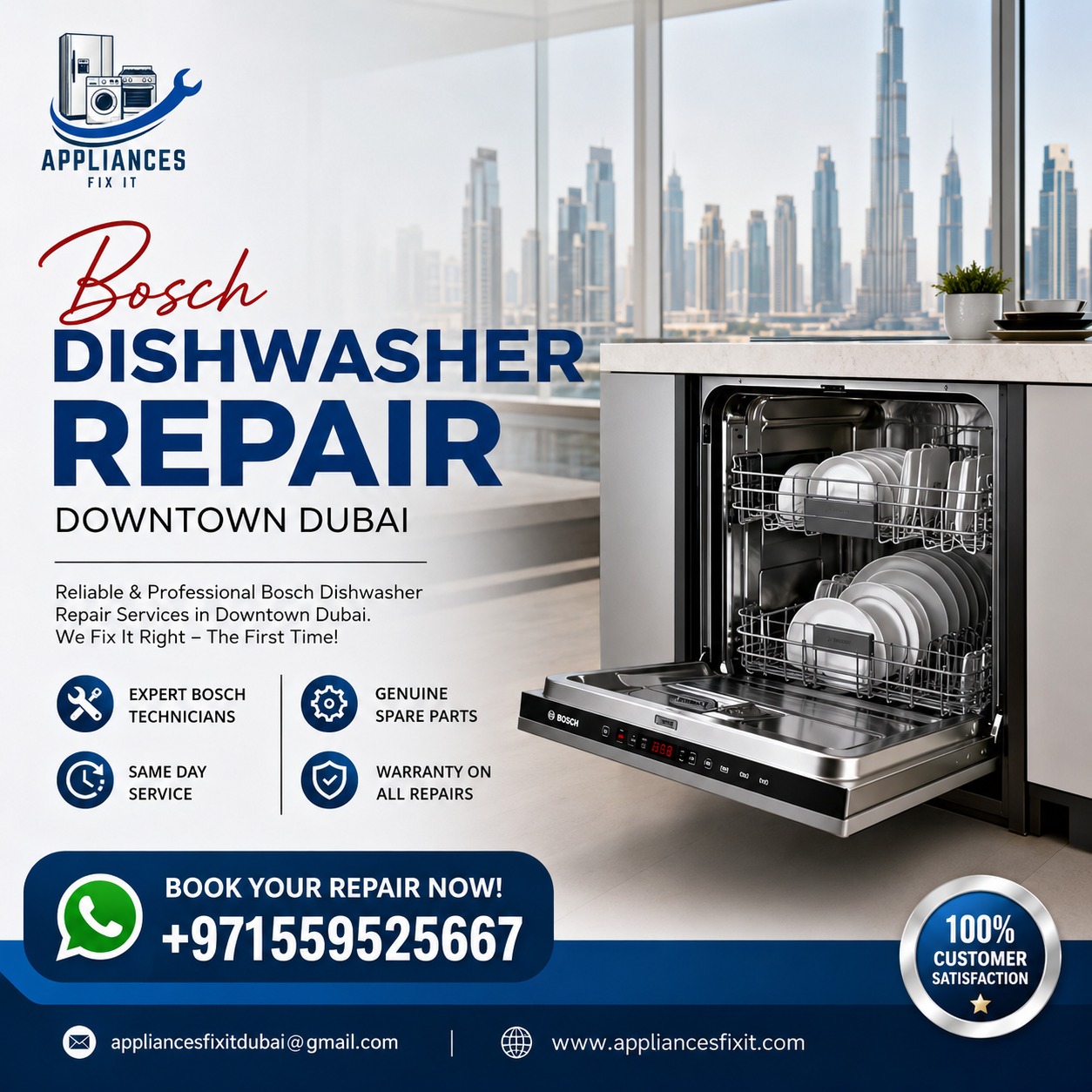 Bosch Dishwasher Repair Downtown Dubai