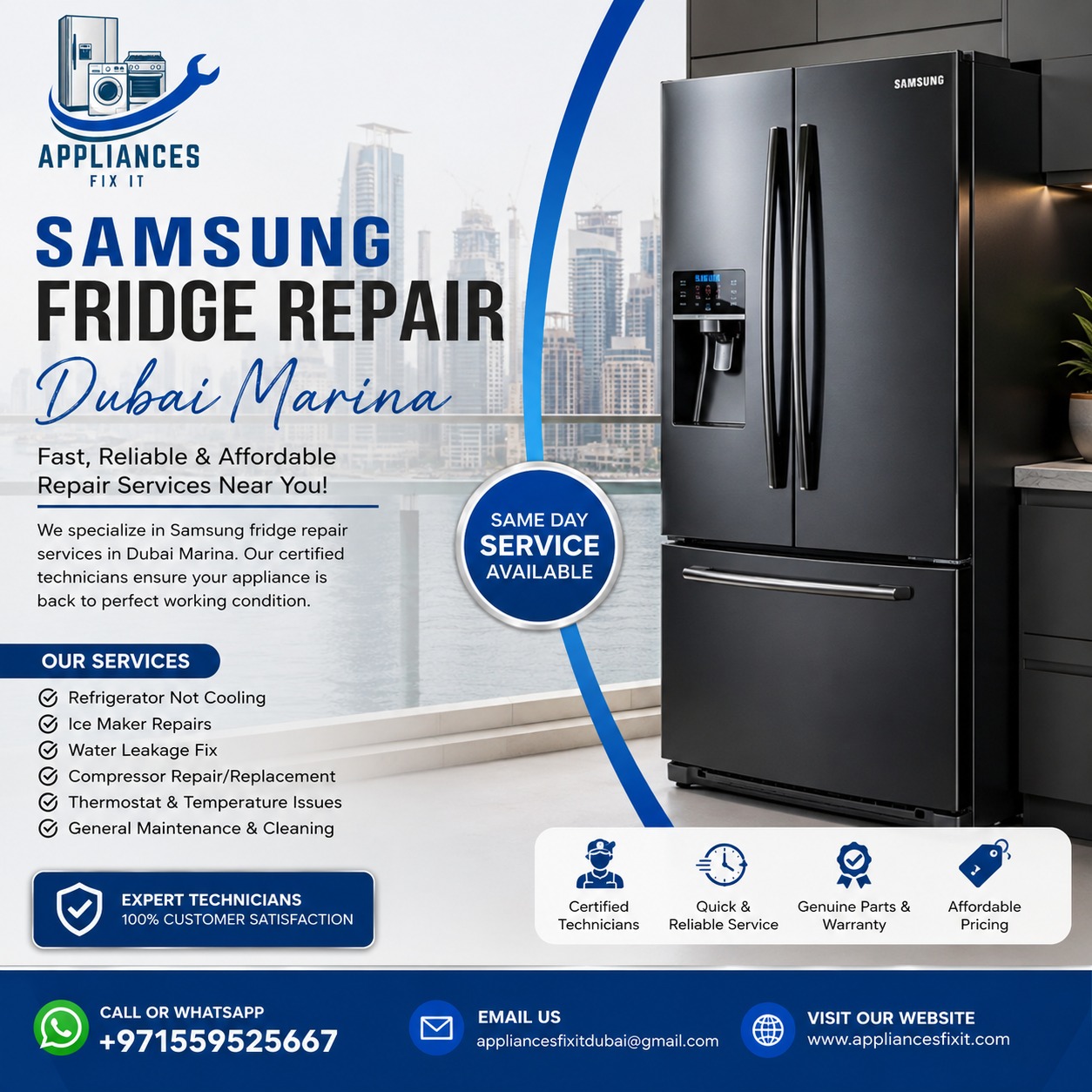 Samsung Fridge Repair Dubai Marina